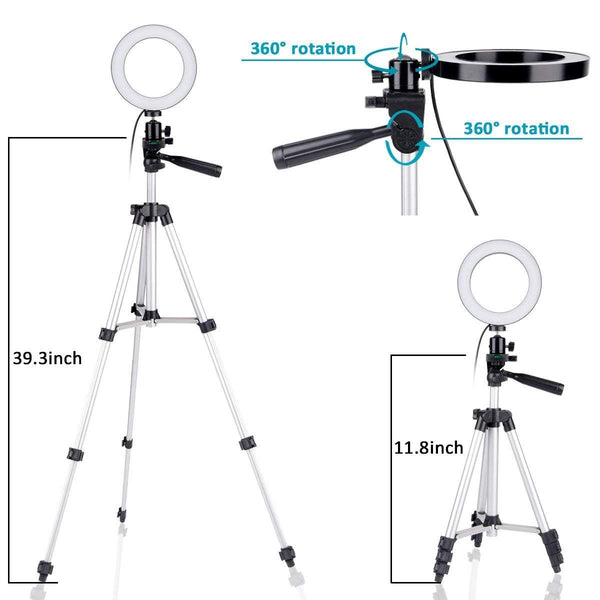 Tripod Stand Ring Light Camera Cam Phone Holder for Youtube Facebook live vlog