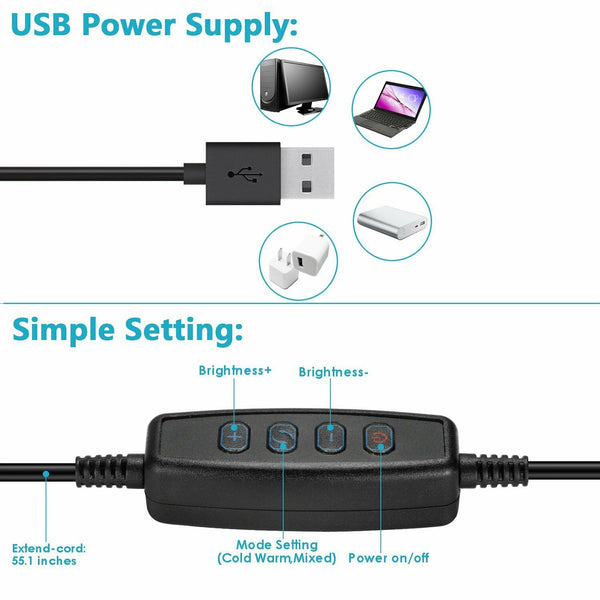 Selfie Light Mic Stand Phone Holder for Live Stream Twitter Facebook YouTube