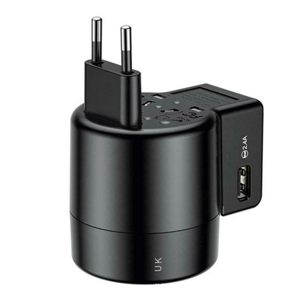 Worldwide Travel Traveling Wall Charger EU US UK AU Plug USB AC Power Adapter