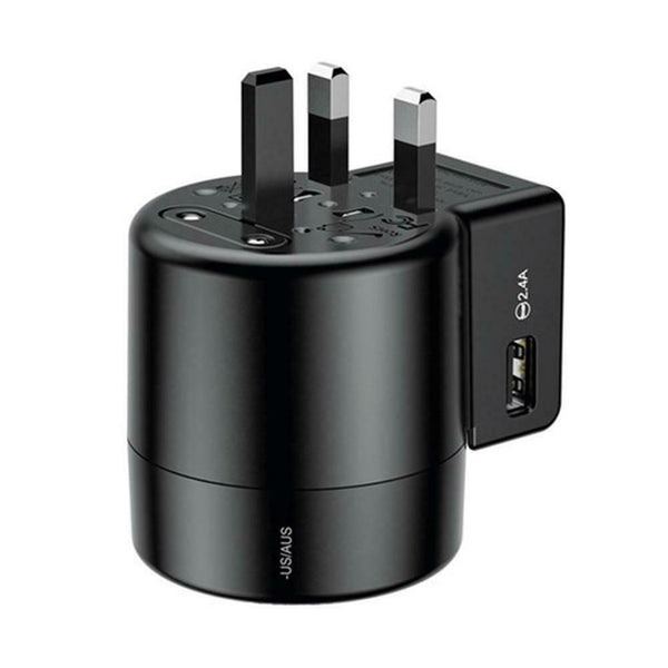 Worldwide Travel Traveling Wall Charger EU US UK AU Plug USB AC Power Adapter