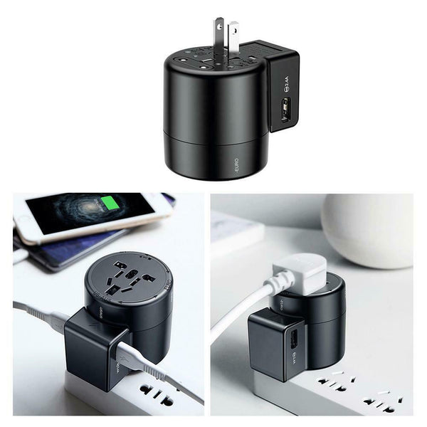 Worldwide Travel Traveling Wall Charger EU US UK AU Plug USB AC Power Adapter