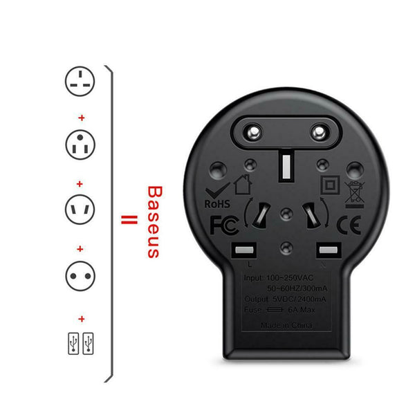 Worldwide Travel Traveling Wall Charger EU US UK AU Plug USB AC Power Adapter