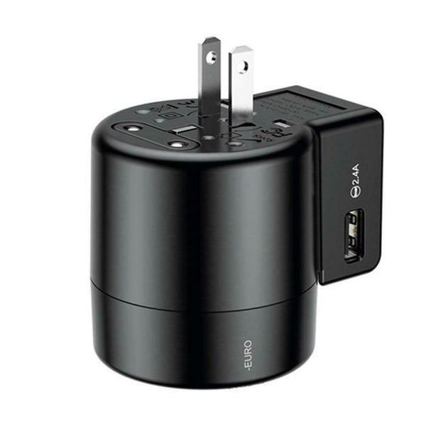 Worldwide Travel Traveling Wall Charger EU US UK AU Plug USB AC Power Adapter