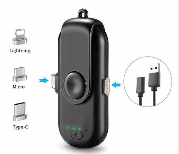 Mini Small Power Bank Finger Magnetic Battery Charger for Mobile Android iPhone