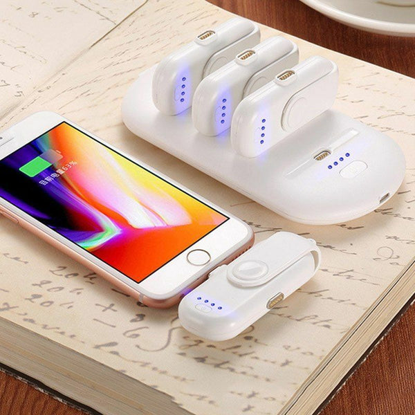 Mini Small Power Bank Finger Magnetic Battery Charger for Mobile Android iPhone