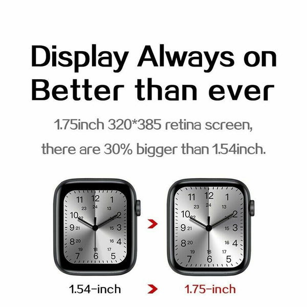 Smart Sport Watch 1.75" HD Bluetooth Call Keep Fit Calories Heart Rate Monitor