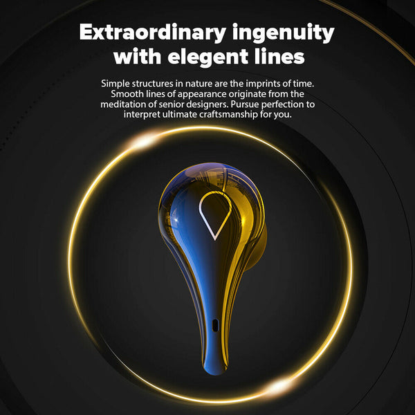 Wireless Earbuds Bluetooth 5.0 Waterproof Music Headset Headphones Shiny Case