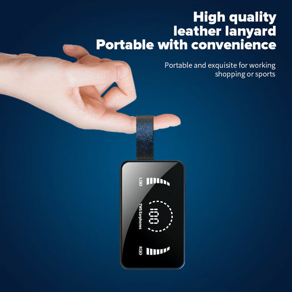 Wireless Earbuds Bluetooth 5.0 Waterproof Music Headset Headphones Shiny Case