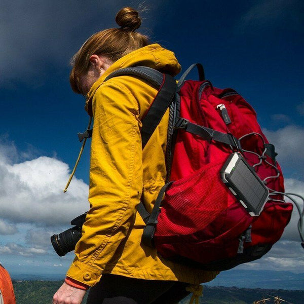 Waterproof Solar Sun Power Bank High Capacity Portable External Battery Charger