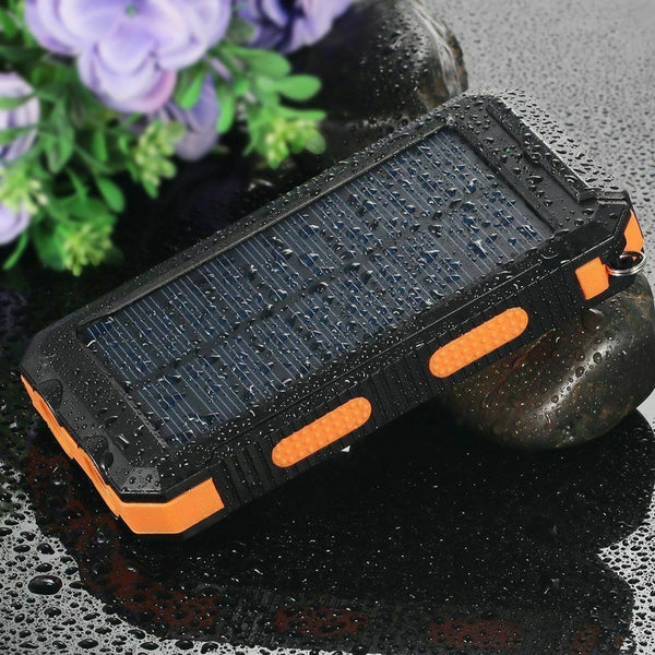 Waterproof Solar Sun Power Bank High Capacity Portable External Battery Charger