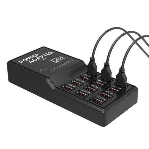 Multi Port USB Charging Power Station Hub Desktop Cell Phone Charger Organizer