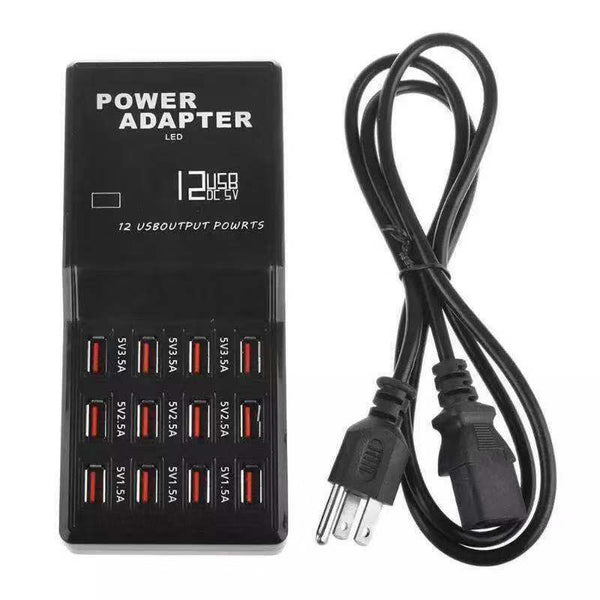 Multi Port USB Charging Power Station Hub Desktop Cell Phone Charger Organizer