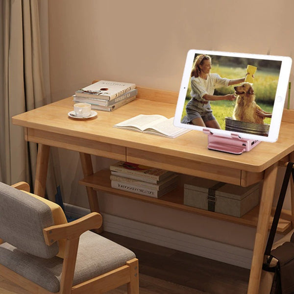 Fold Bluetooth Mobile Phone Mic Speaker Stand Holder Docking Portable Powerbank