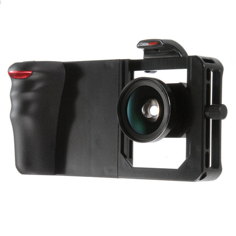 Bluetooth Cell Phone Cam Camera Frame Mount Rig Vlog Stabilizer Wide Angle Lens