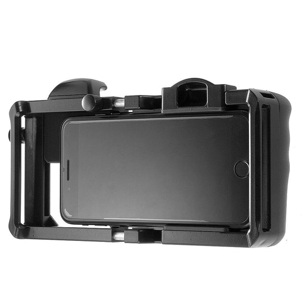 Bluetooth Cell Phone Cam Camera Frame Mount Rig Vlog Stabilizer Wide Angle Lens