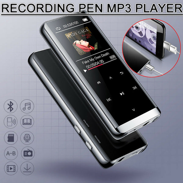 Bluetooth MP4 Player Media FM Radio Voice Recorder HIFI Sport Music Speaker OTG