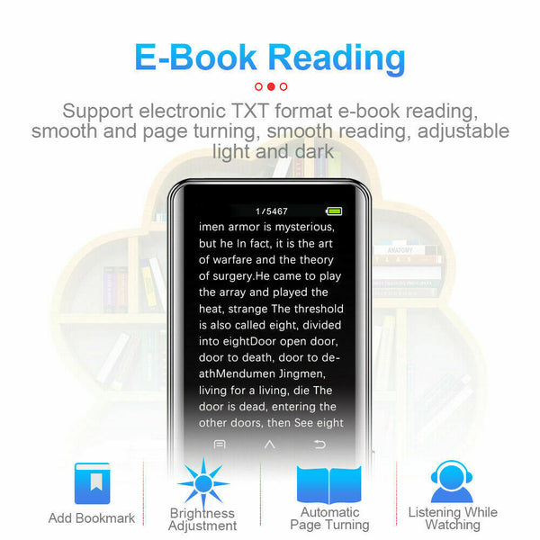 Bluetooth MP4 Player Media FM Radio Voice Recorder HIFI Sport Music Speaker OTG