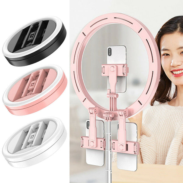 Foldable Folded LED Ring Light Phone Tripod Holder Adjustable Makeup Live Stream