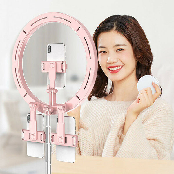 Foldable Folded LED Ring Light Phone Tripod Holder Adjustable Makeup Live Stream