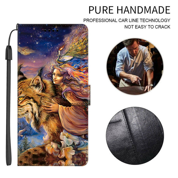 Personalized Flip Leather Wallet Phone Case Cover Custom Made For Apple iPhone Samsung