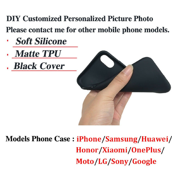 Personalized Soft TPU Rubber Phone Case Cover Custom Made For Apple iPhone Samsung