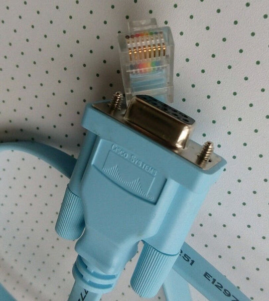 DB9 D-SUB VGA female jack to RJ45 8P8C plug male Cisco Console Cable 5FT blue