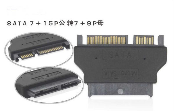 SATA 15 + 7pin Male Convert Micro SATA 7+7+2 pin Female For 2.5 3.5 To 1.8 inch HD