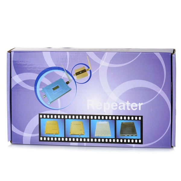 2G 3G 4G Cell Phone Lightning-Proof Signal Booster with 0.6" LCD Golden Black