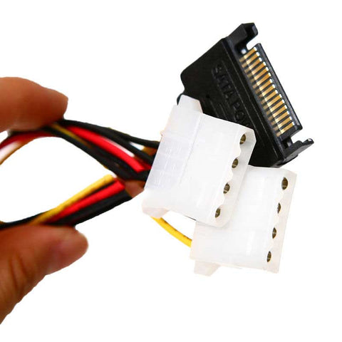 3pcs x 15 Pin SATA Male to Molex 4 Pin IDE Female Power Adapter Cable Serial ATA HDD