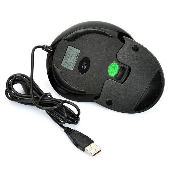 High Precision Wired 2400DPI USB Upright Vertical Optical Mouse Wrist Pain