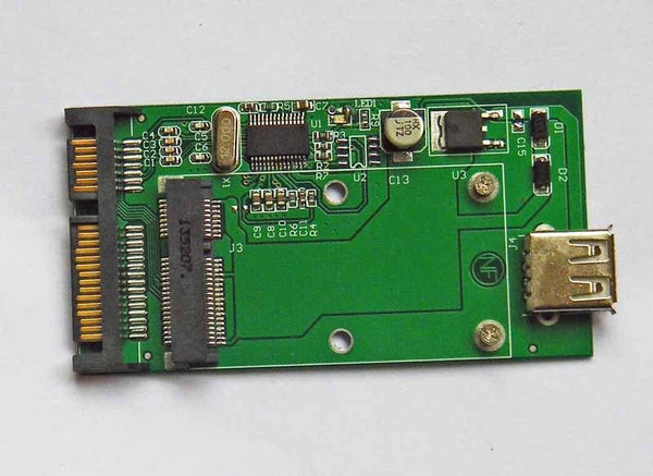Mini pcie mSATA SSD to 2.5" SATA 6.0 G bps and mSATA SSD to USB 2.0 adapter card
