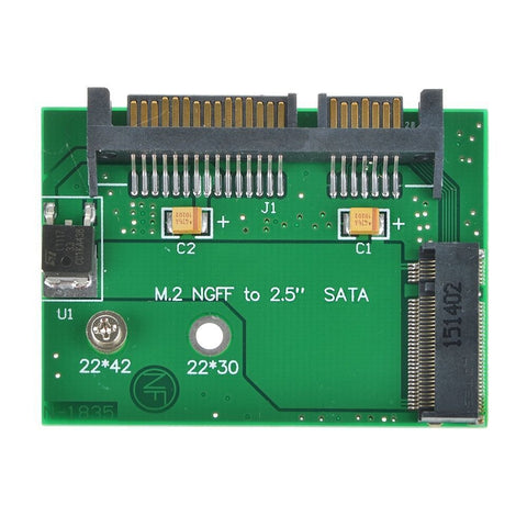 7+15 pin SATA to 22 42mm M.2 NGFF B Key Solid State Drive SSD Adapter Card Board