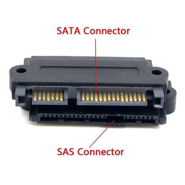 SFF 8482 SAS 22 Pin to 7 Pin + 15 Pin SATA Hard Disk Drive Raid Adapter