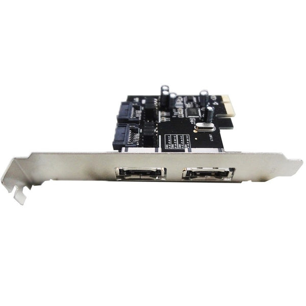 PC 2 SATA 3.0 & 2 ESATA 3.0 2 Ports PCI-E Express Card Adapter Expansion Card