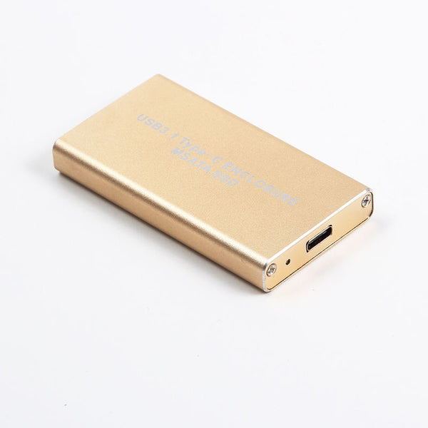 PC USB 3.1 Type C to 50mm mSATA PCI-E Solid State Disk SSD Case Enclosure