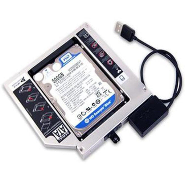 USB 2.0 Black Laptop Drive Disk Line Adapter Cable Slim CD DVD Rom to 7+6 13Pin SATA