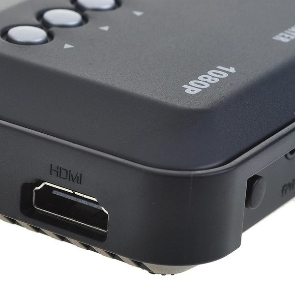 Mini 1080P Full HD Media Video Player with AV YPrPb HDMI USB SD MMC Black