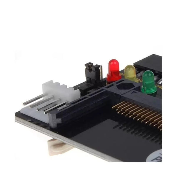 Dual Compact Flash CF I II to 3.5 IDE HDD Adapter Converter w/ 3 LED Black Color