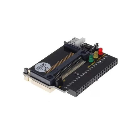 Dual Compact Flash CF I II to 3.5 IDE HDD Adapter Converter w/ 3 LED Black Color