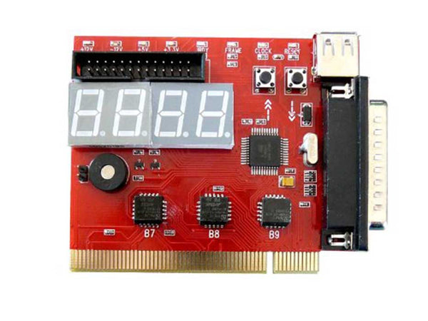 Post Diagnostic Internal PCI External LPT Desktop PC Motherboard Tester with 4-Digit Display for Professional Use