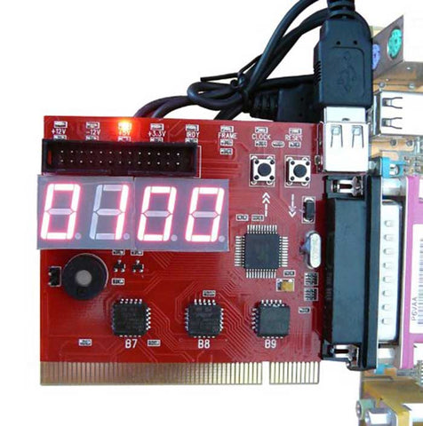 Post Diagnostic Internal PCI External LPT Desktop PC Motherboard Tester with 4-Digit Display for Professional Use