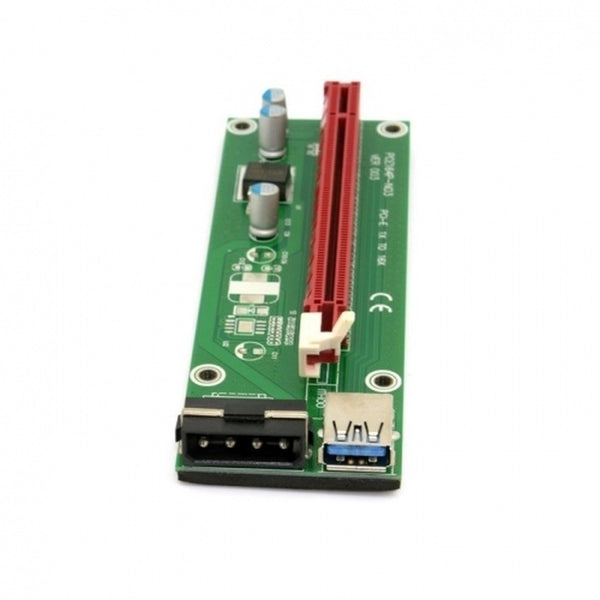 PCI-E 1x to 16x Mining Machine Enhanced Extender Riser Adapter w/ USB 3.0 & SATA Power Cable