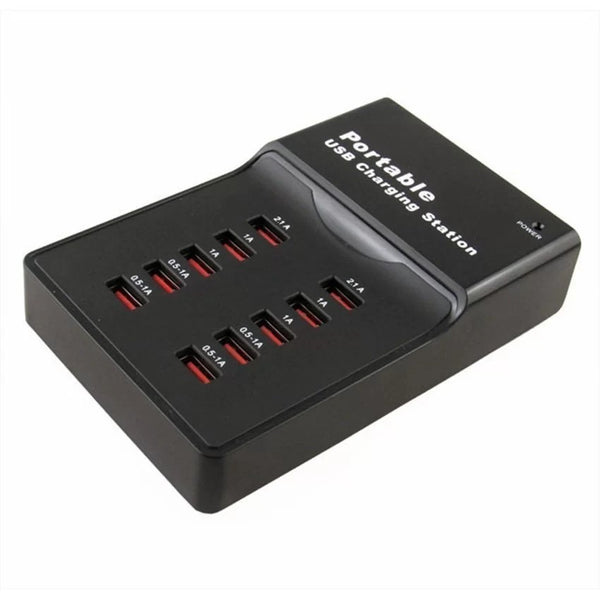 Charging Station High Speed Wall Charger 5V 12A 10 Ports USB for iPhone 6 5s 5c 5