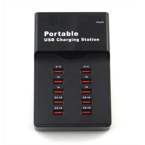 Charging Station High Speed Wall Charger 5V 12A 10 Ports USB for iPhone 6 5s 5c 5