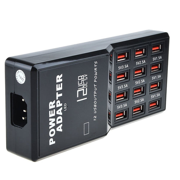 High Speed 12 Port USB Power Socket Charging Station Wall Charger Power Adapter