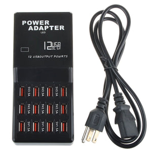 High Speed 12 Port USB Power Socket Charging Station Wall Charger Power Adapter