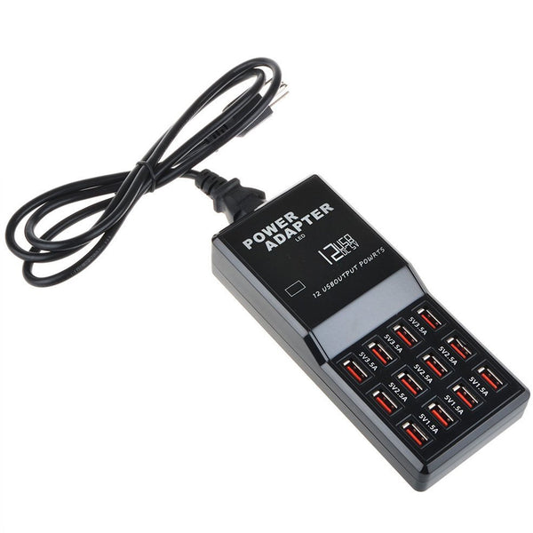 High Speed 12 Port USB Power Socket Charging Station Wall Charger Power Adapter