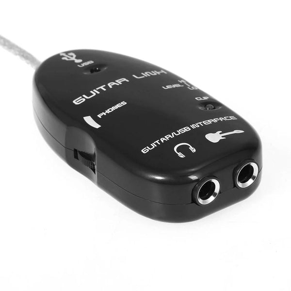 USB Guitar to Laptop PC MAC Interface Link Stereo Audio Cable Recording Adaptor