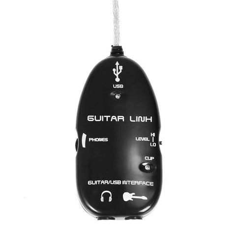 USB Guitar to Laptop PC MAC Interface Link Stereo Audio Cable Recording Adaptor