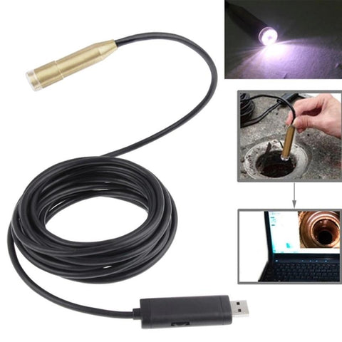 Waterproof USB Cable Wire Camera Endoscope  4 LED Light Support Video recorder
